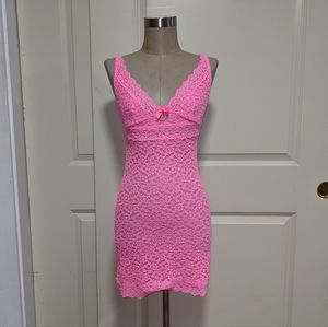 Victoria's Secret Vibrant Pink Lace Slip